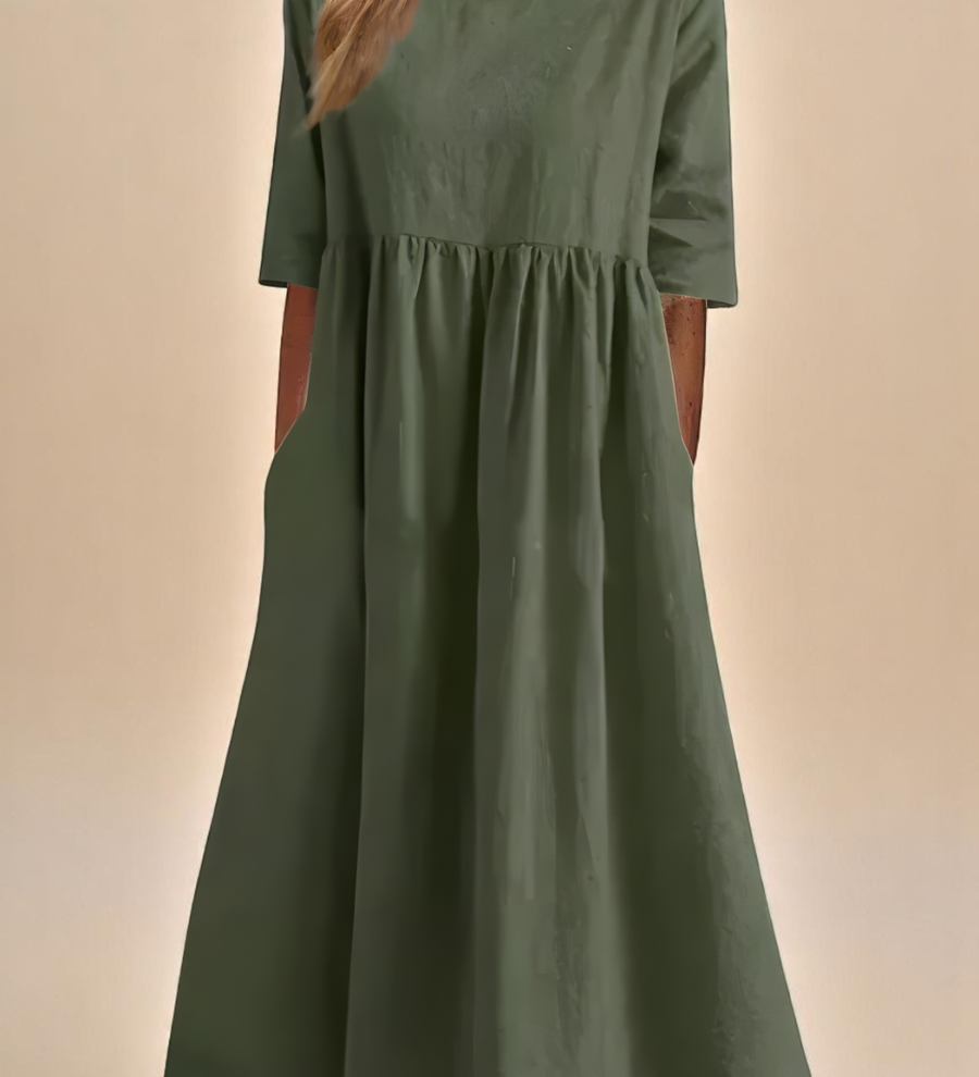 Minea - Vestido Em Algodão Arejado