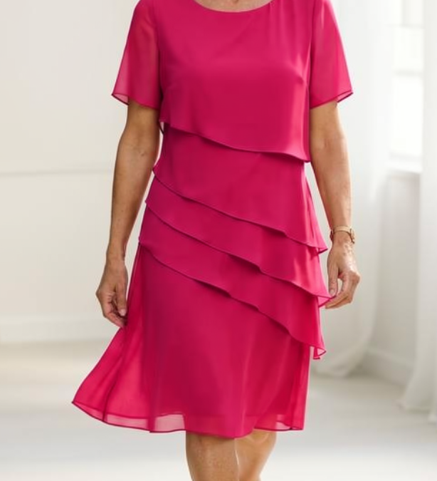 Lídia - Vestido Ruffle de Conforto Elegante