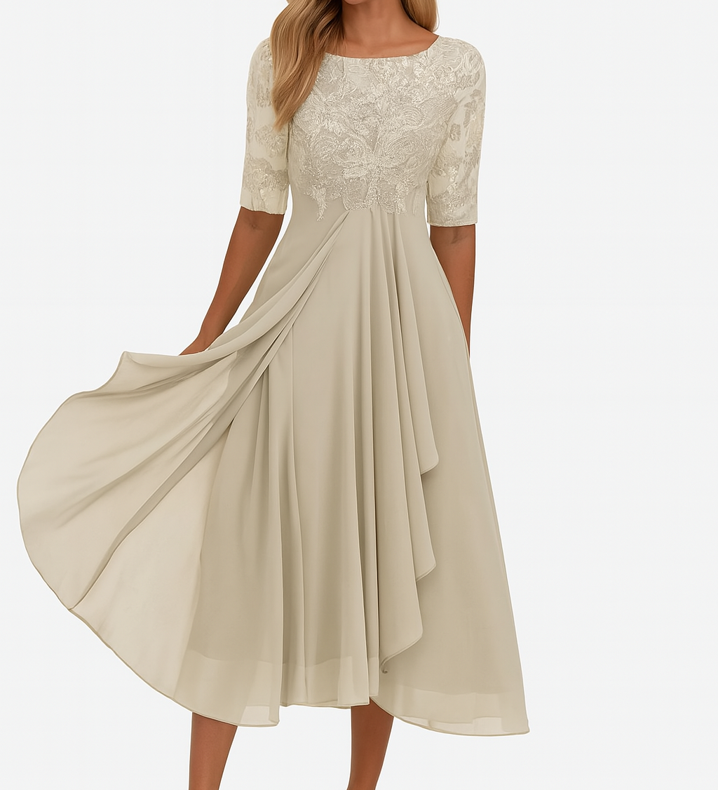 Valentina - Vestido Renda Manga 3/4