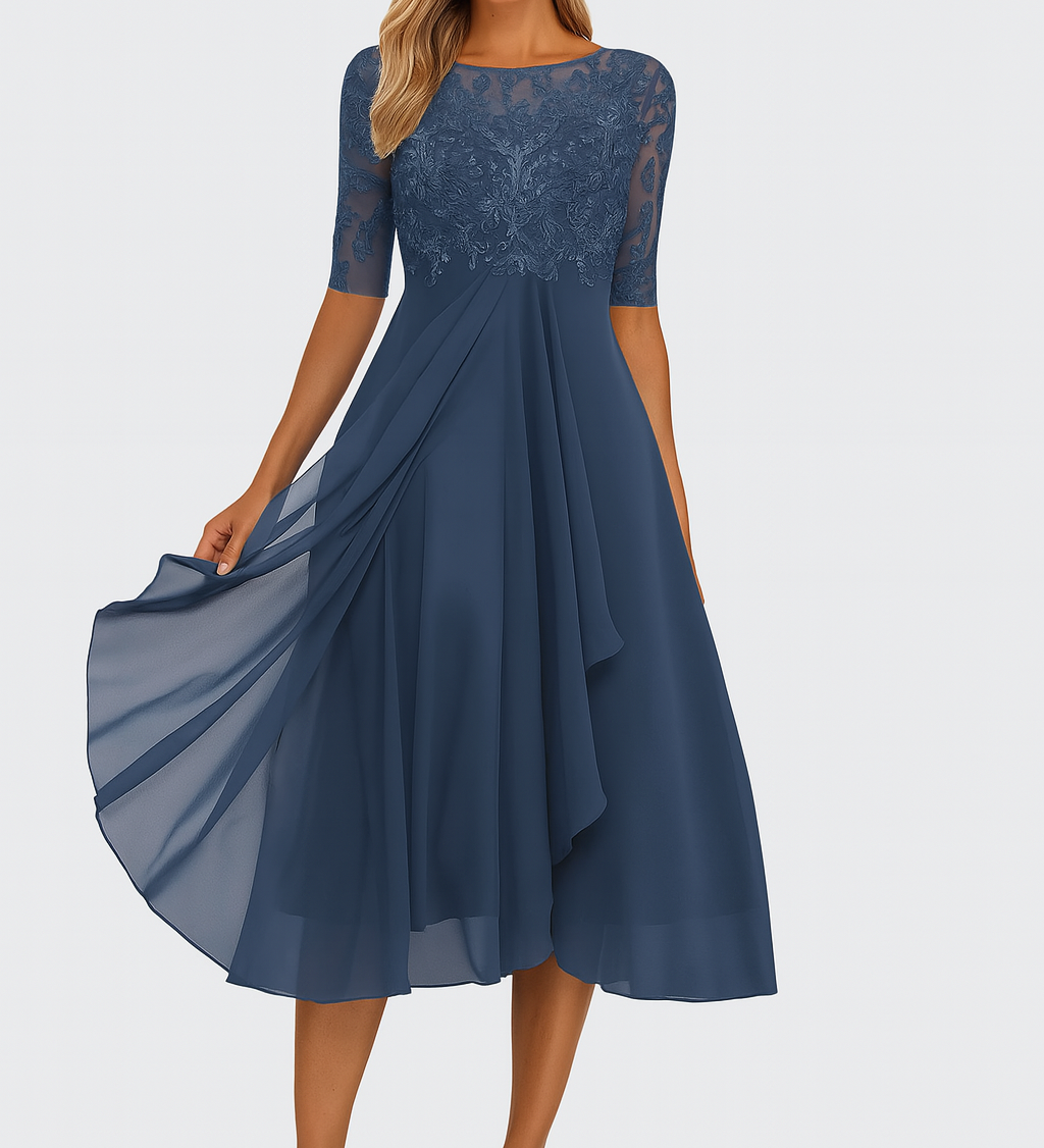 Valentina - Vestido Renda Manga 3/4