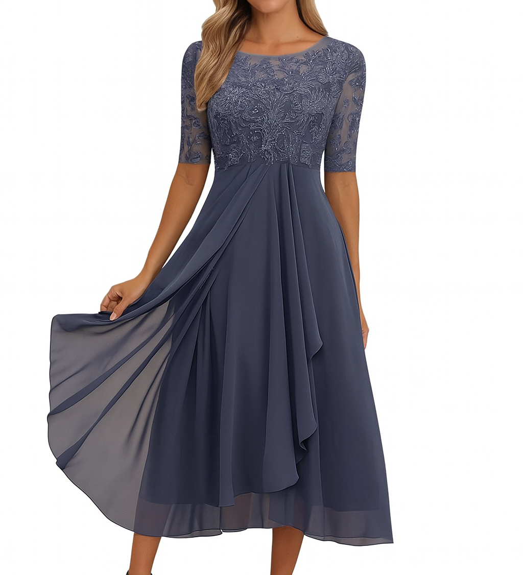 Valentina - Vestido Renda Manga 3/4