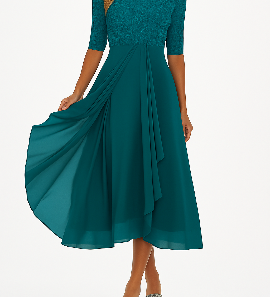 Valentina - Vestido Renda Manga 3/4