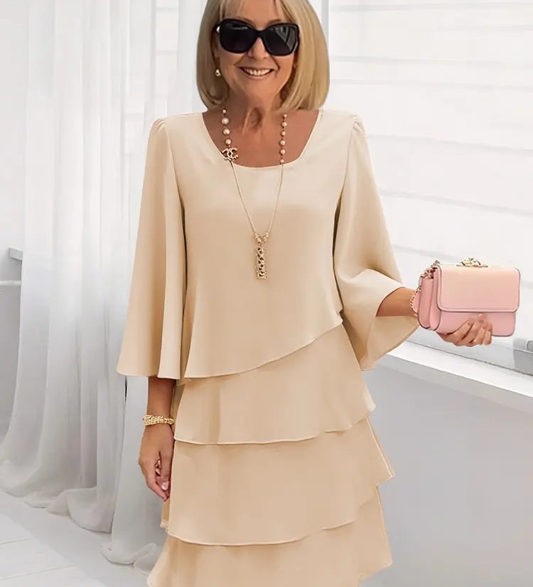 Catarina - Vestido Elegante e Confortável com Rendas