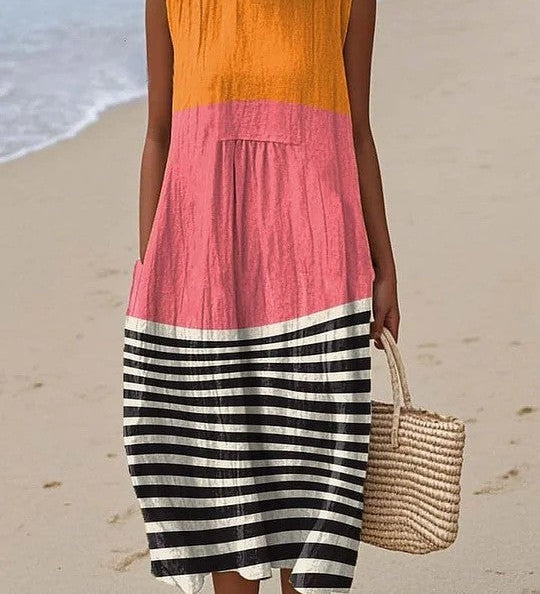 Vânia - Vestido Color Block