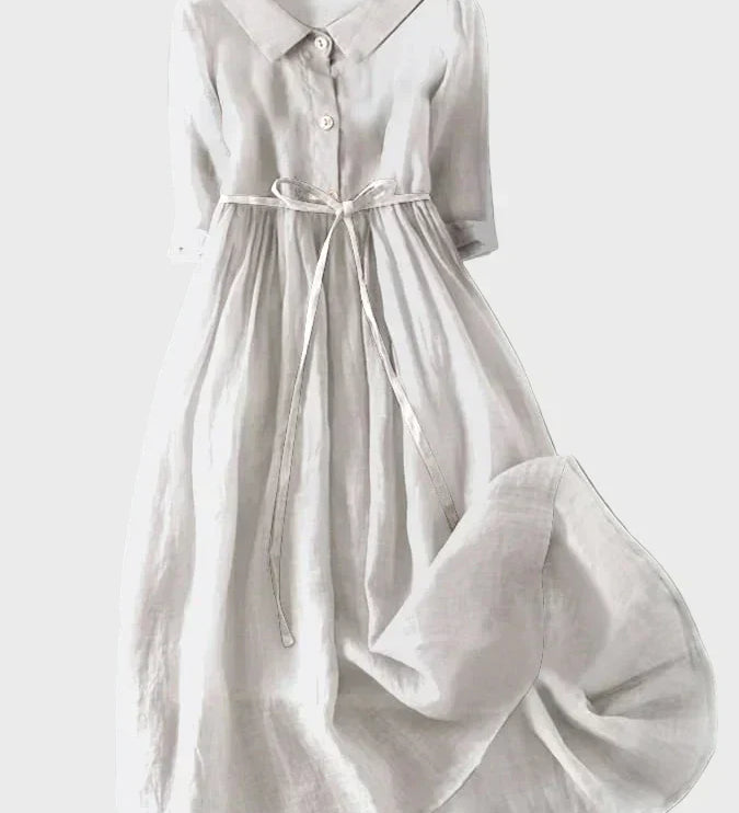 Vestido com Gola Elegante