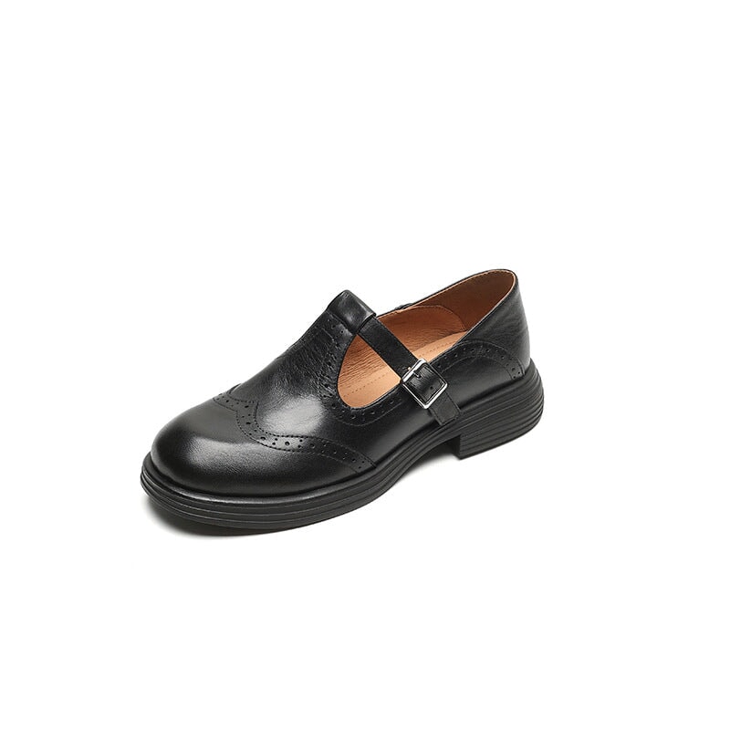 Vela - Sapatos Mary Janes Premium em Couro